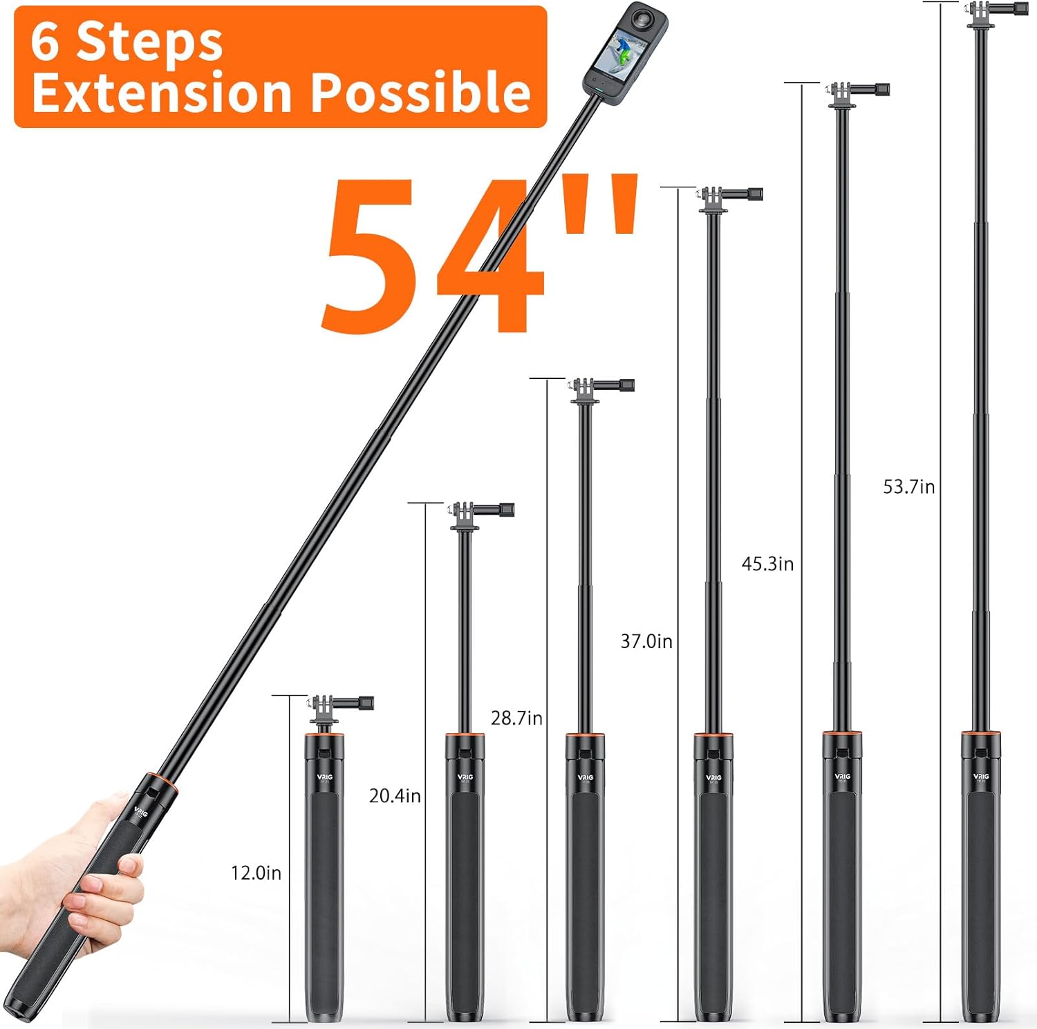 Camera Tripod Carbon - عصا سيلفي قابلة للتمديد من فيريج