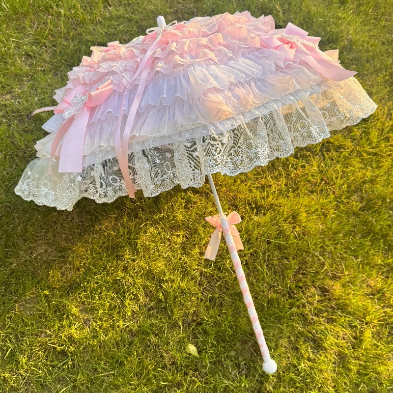 مظلة فراشة بيضاء وردية مصنوعة  - مراجعة Photography Umbrella وسعره