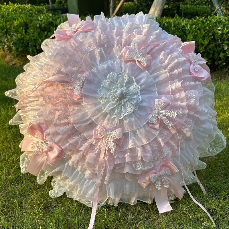 مظلة فراشة بيضاء وردية مصنوعة  - مراجعة Photography Umbrella وسعره