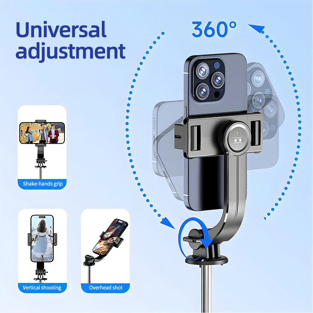 عصا سيلفي قابلة للطي، ضوء LED  - مراجعة Camera Tripod Carbon وسعره