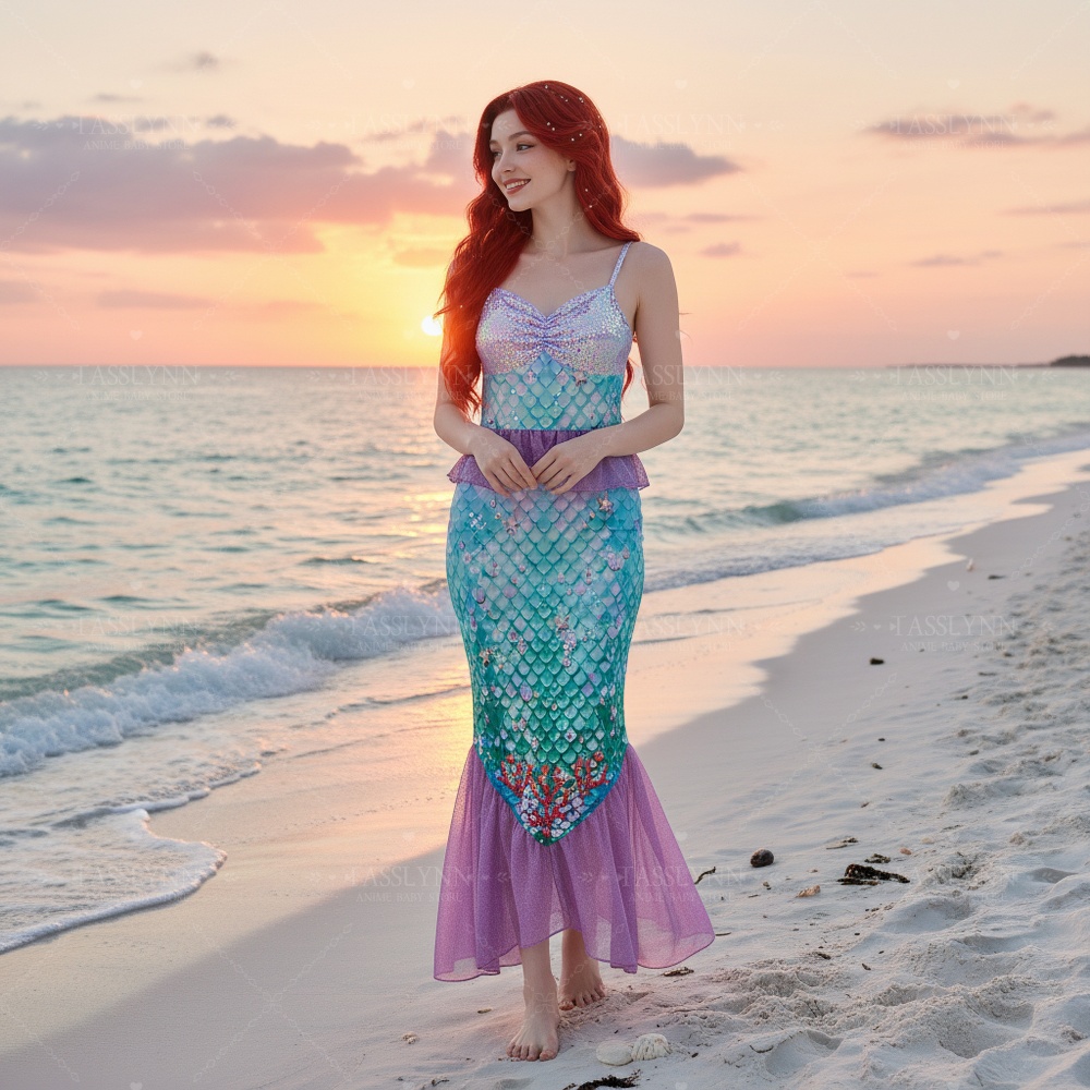 فستان طويل لشخصية حورية البحر  - مراجعة Photography Outfit وسعره