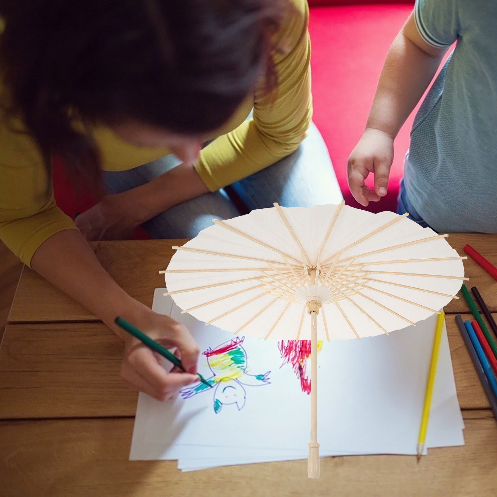 4 قطع مظلات ورقية فارغة للرسم  - مراجعة Photography Umbrella وسعره