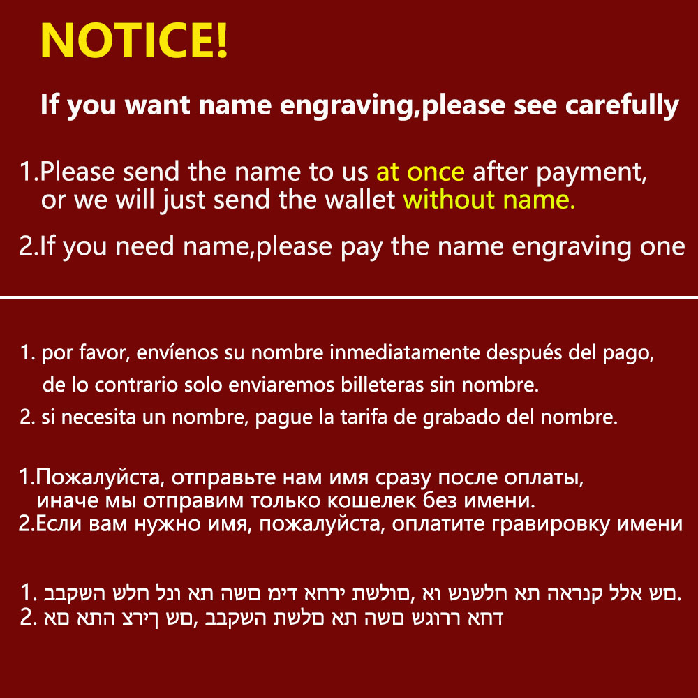 تخصيص اسم النقش الرجال محافظ ق - مراجعة Photography Names وسعره